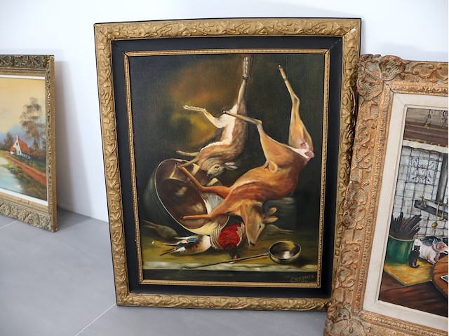 Schilderij jachttafereel (x3) - afbeelding 5 van  12