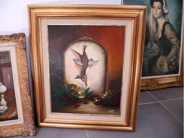 Schilderij jachttafereel (x3) - afbeelding 12 van  12