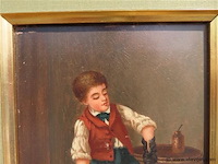 Schilderij jongen met schoen - afbeelding 3 van  5