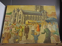 Schilderij kerkplein - afbeelding 1 van  2