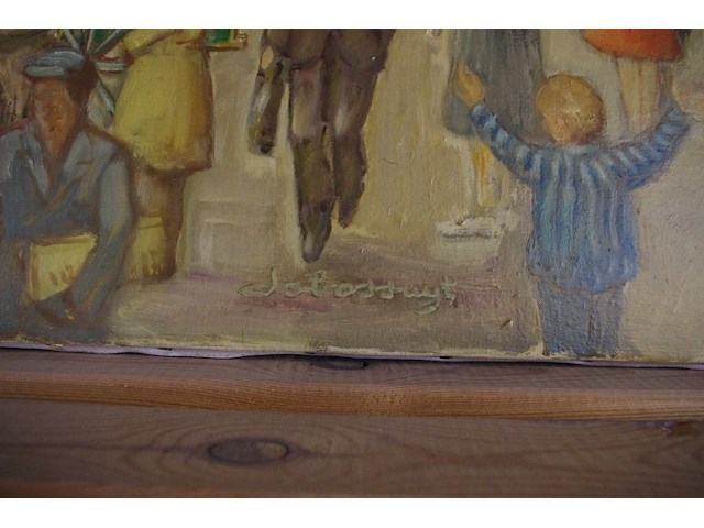 Schilderij kerkplein - afbeelding 2 van  2