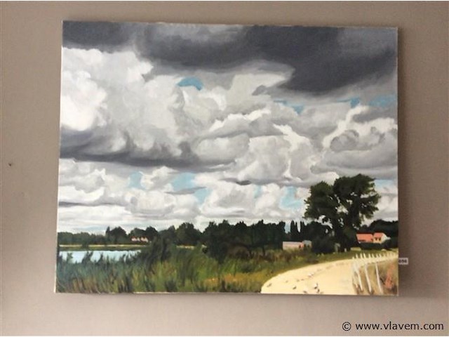 Schilderij landschap get. - afbeelding 1 van  2