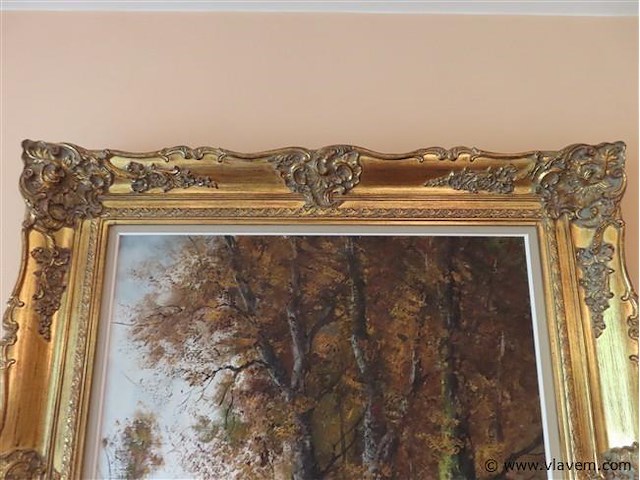 Schilderij olie op doek boszicht - afbeelding 2 van  4