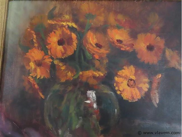Schilderij olie op paneel, gesigneerd - afbeelding 2 van  3