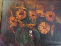 Schilderij olie op paneel, gesigneerd - afbeelding 2 van  3