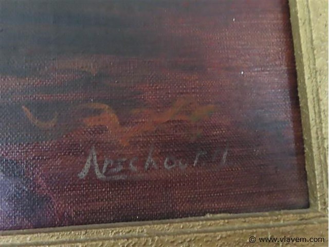 Schilderij olie op paneel, gesigneerd - afbeelding 3 van  3