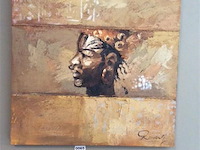 Schilderij op canvan afrikaans - afbeelding 1 van  2
