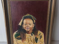 Schilderij op doek. afrikaanse vrouw - afbeelding 1 van  4