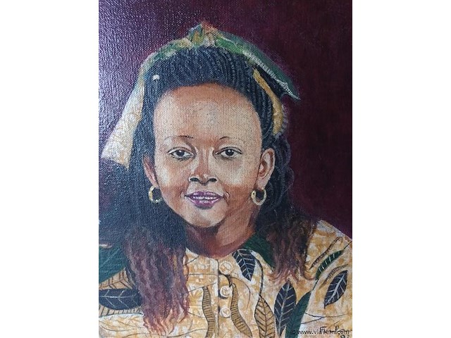 Schilderij op doek. afrikaanse vrouw - afbeelding 2 van  4