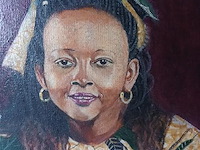 Schilderij op doek. afrikaanse vrouw - afbeelding 2 van  4