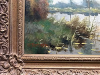 Schilderij op doek. gesigneerd linksonder. - afbeelding 3 van  4