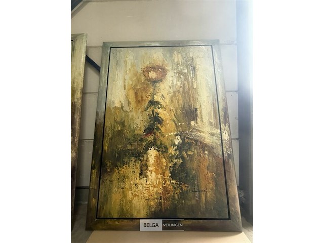 Schilderij oranje gele bloem ii - afbeelding 1 van  6