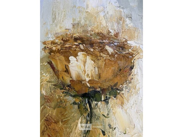 Schilderij oranje gele bloem ii - afbeelding 5 van  6