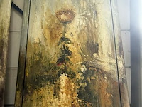 Schilderij oranje gele bloem ii