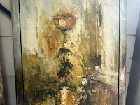 Schilderij oranje gele bloem ii - afbeelding 2 van  6