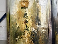 Schilderij oranje gele bloem ii