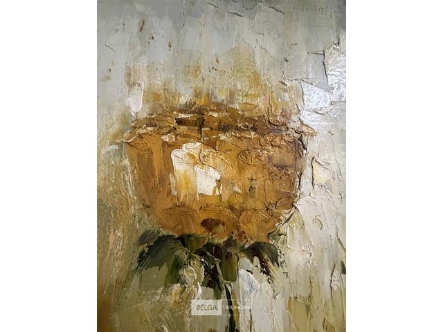 Schilderij oranje gele bloem ii - afbeelding 3 van  6