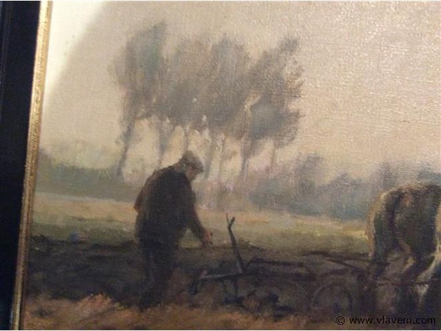 Schilderij paarden doek getekend - afbeelding 3 van  3