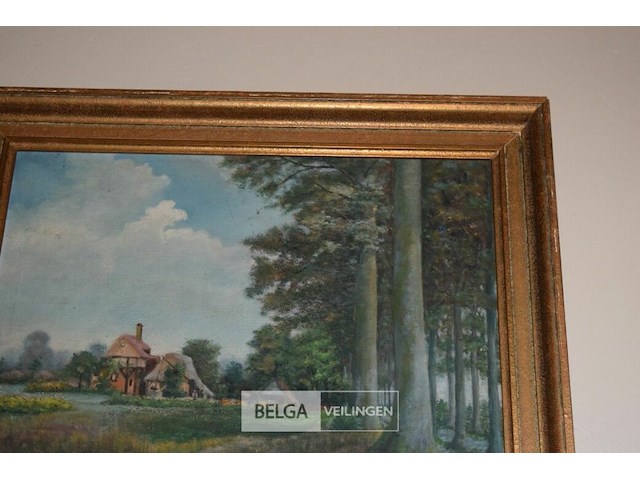 Schilderij peskens 1905 landelijk tafereel - afbeelding 4 van  4