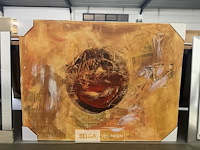 Schilderij rode zon - afbeelding 1 van  4