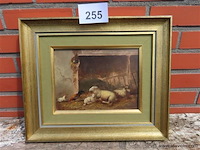 Schilderij schapen op stal - afbeelding 1 van  5