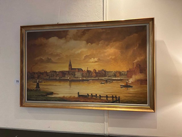 Schilderij voorstellende riverzicht - afbeelding 1 van  6