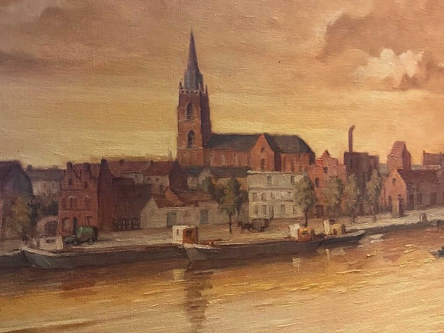 Schilderij voorstellende riverzicht - afbeelding 3 van  6