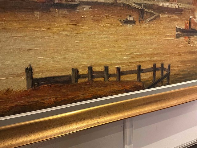 Schilderij voorstellende riverzicht - afbeelding 4 van  6