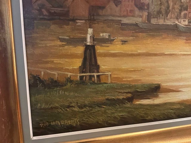 Schilderij voorstellende riverzicht - afbeelding 2 van  6
