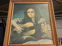 Schilderij vrouw met gitaar - afbeelding 2 van  2