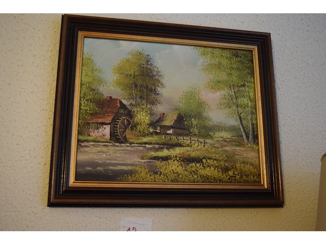 Schilderij watermolen - afbeelding 1 van  2