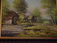 Schilderij watermolen - afbeelding 2 van  2