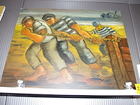 Schilderij werklieden - afbeelding 1 van  2