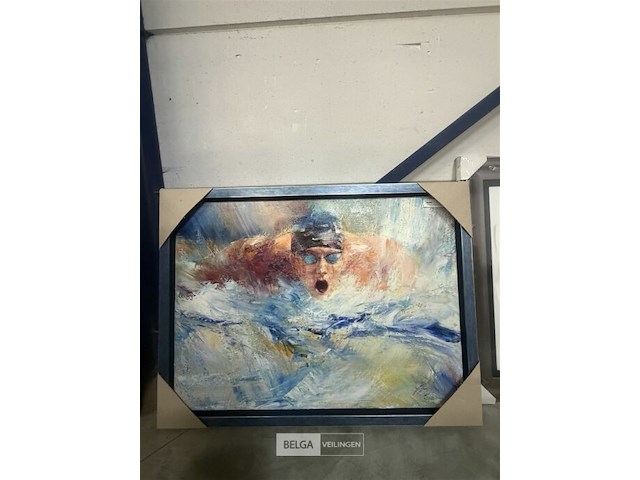 Schilderij zwemmer - afbeelding 1 van  5