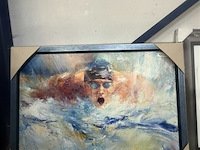 Schilderij zwemmer - afbeelding 1 van  5