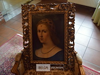 Schilderwerk met goudkleurige kader - afbeelding 1 van  5