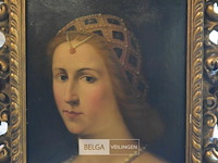 Schilderwerk met goudkleurige kader - afbeelding 2 van  5