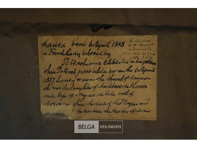 Schilderwerk met goudkleurige kader - afbeelding 4 van  5