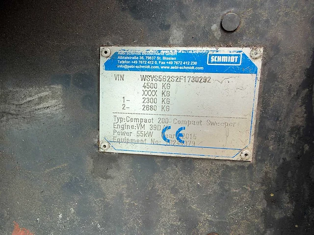 Schmidt - 2015 - compact 200 - straatveegmachine - afbeelding 24 van  24