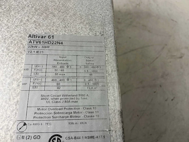 Schneider altivar61 atv61hd22n4 frequentieregelaar - afbeelding 5 van  5
