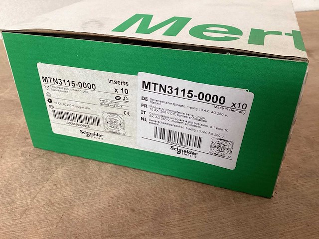 Schneider electric mtn3115 serieschakelaar inbouw (160x) - afbeelding 1 van  2