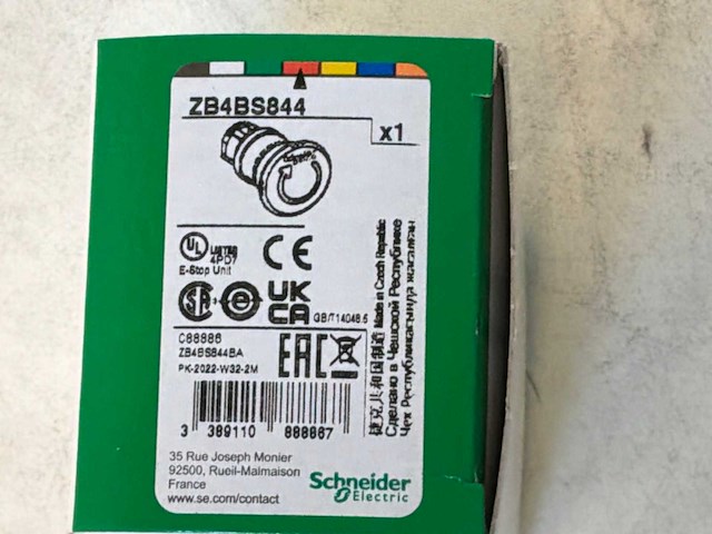 Schneider electric zb4bs844 push button (100x) - afbeelding 4 van  6