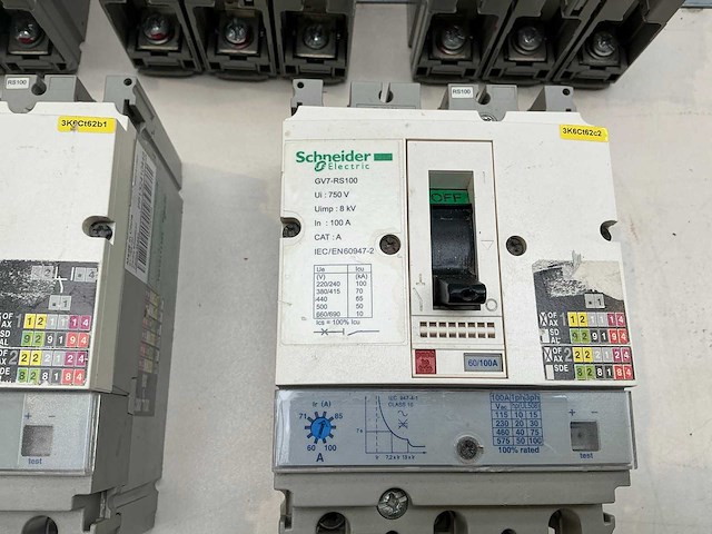 Schneider gv7-rs100 vermogensschakelaar (5x) - afbeelding 4 van  6