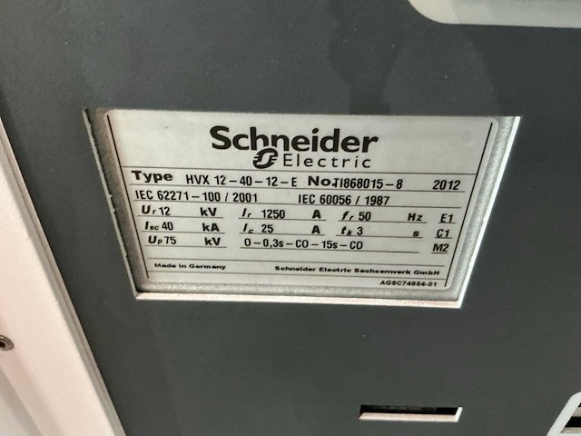 Schneider hvx 12-40-12-e stroomonderbreker 1250a - afbeelding 3 van  3