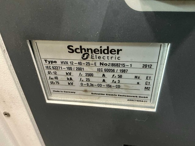 Schneider hvx 12-40-25-e stroomonderbreker 2500a - afbeelding 4 van  11