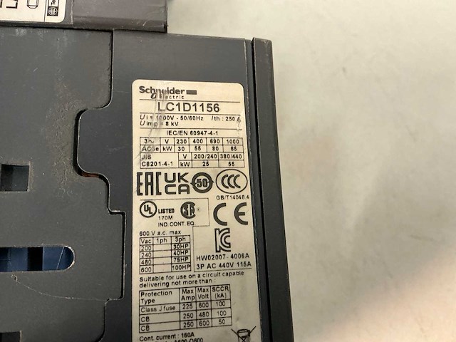 Schneider lc1 d115 elektrisch onderdeel (8x) - afbeelding 4 van  8