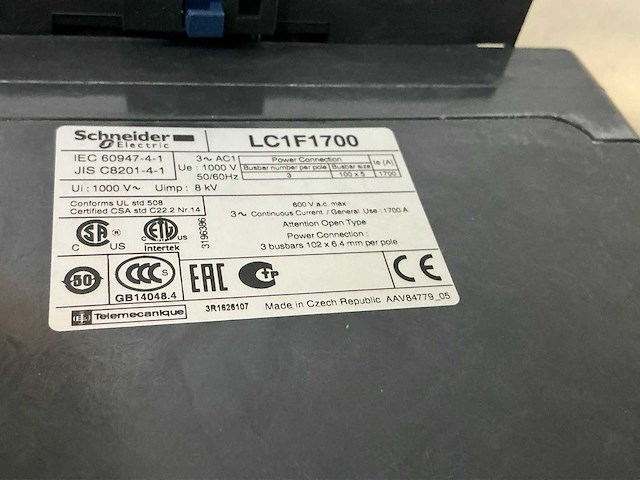 Schneider lc1f1700 contactor - afbeelding 4 van  7