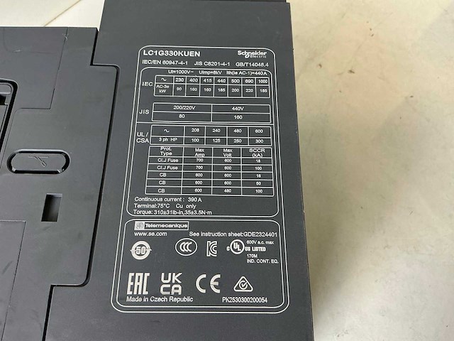 Schneider lc1g330 vermogenscontactor (2x) - afbeelding 8 van  9
