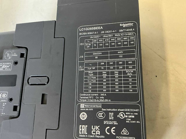 Schneider lc1g400 en lc1g265 vermogenscontactor (2x) - afbeelding 5 van  7