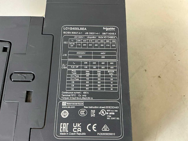 Schneider lc1g400 en lc1g265 vermogenscontactor (2x) - afbeelding 7 van  7